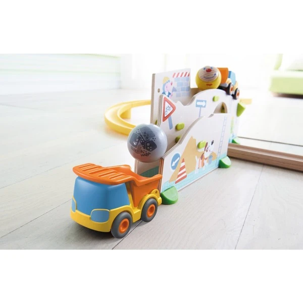 HABA Kugelbahn Kullerbü Spielbahn - Auf Der Baustelle 5 HABA Kugelbahn Kullerbü Spielbahn - Auf Der Baustelle – Bild 3