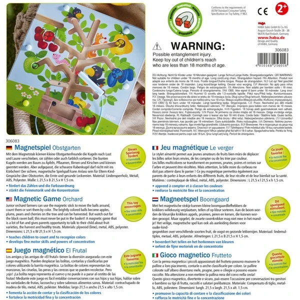 HABA Magnetspiel Obstgarten, Geschicklichkeitsspiel 5 HABA Magnetspiel Obstgarten, Geschicklichkeitsspiel – Bild 3