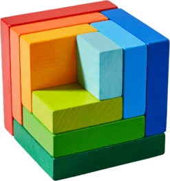 Haba 305460 3D-Legespiel Farbenwürfel, 10-tlg.