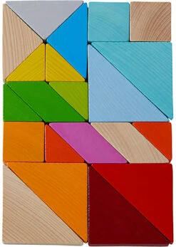 Haba 305777 Legespiel Bunter Tangram-Mix, 21-tlg. -Haba Verkaufsgeschäft haba 305777 legespiel bunter tangram mix 21 tlg 6
