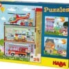 Puzzles Kleine Feuerwehr. 3 Motive Je 24 Teile -Haba Verkaufsgeschäft haba sales gmbh and co kg puzzles kleine feuerwehr 3 motive je 24 teile