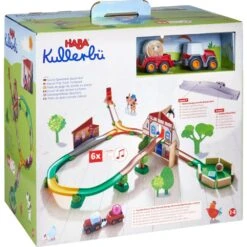 Haba Spielzeug 305397 - Kullerbue, Sound-Spielbahn Bauernhof - Ab 2 Jahren